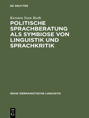 cover image of Politische Sprachberatung als Symbiose von Linguistik und Sprachkritik
